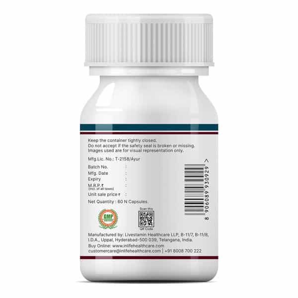 Inlife Safed Musli Extract 500Mg (60 Vegetarian Capsules)