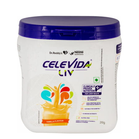 Celevida Liv | Nutritional Drink For Liver Health | Vanilla Flavour | 210 Gm