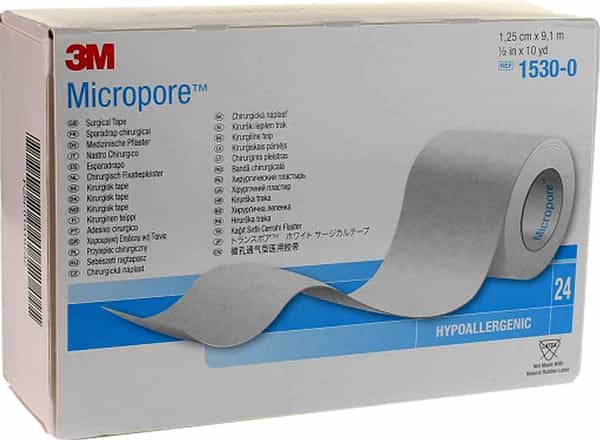 3M 1530-0 Micropore Surgical Tape 1.25Cm X 9.14 M 24 Rolls