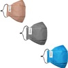 Carriall Adult Unisex 3 Layer Reusable Washable Cotton Mask (Camsl087) Pack Of 3