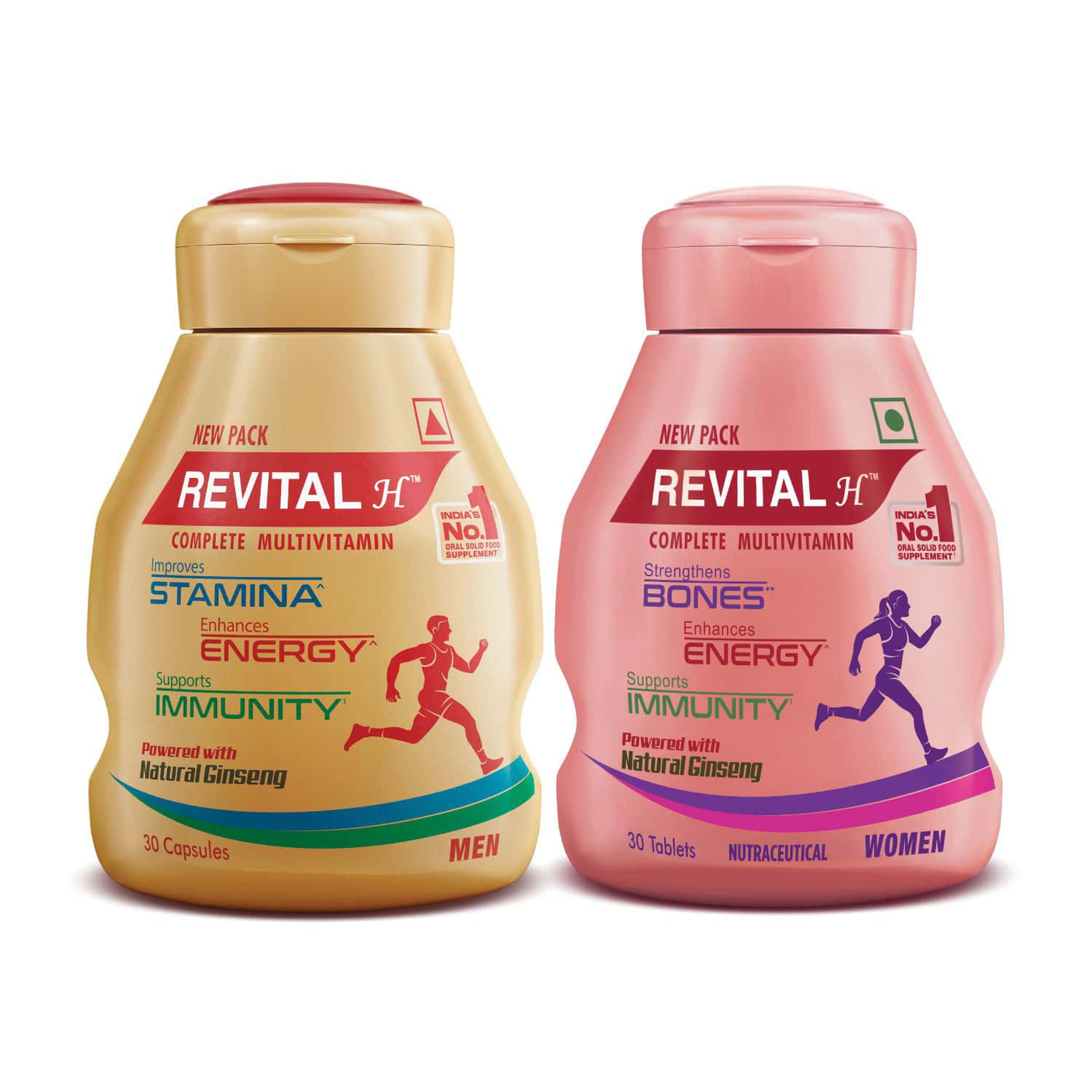 Revital H Health Supplement Combo For Men And Woman - 30 Capsule And 30 Tablet