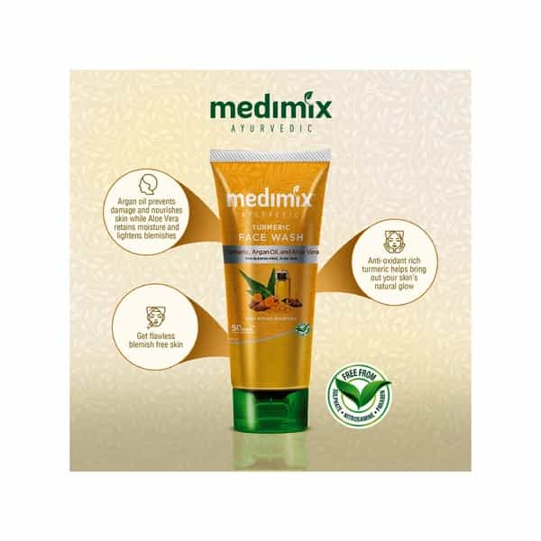 Medimix Ayurvedic Turmeric Face Wash - 100Ml