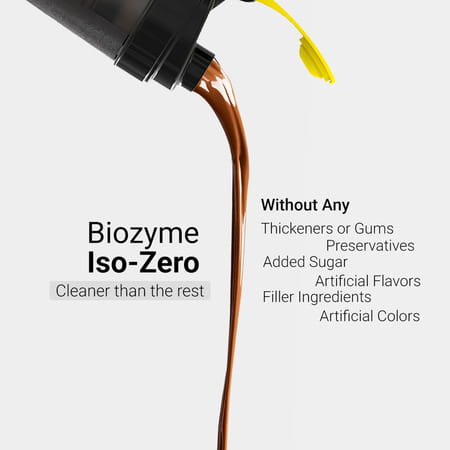 Muscleblaze Biozyme Iso-Zero (Ice Cream Choco | 5x33.5g) | Low Carb | 5 Sachets
