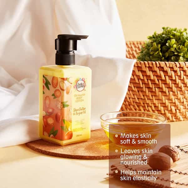 Buds & Berries Oil Nourish Light Body Lotion With Shea Butter And Argan Oil (240 Ml)