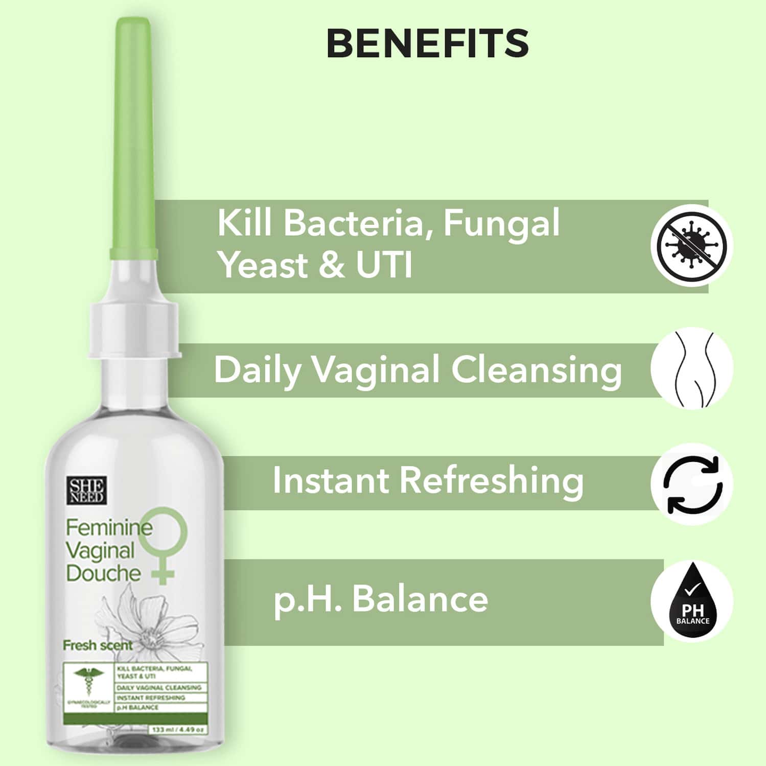 Buy SHENEED FEMININE VAGINAL DOUCHEFRESH SCENT WITH PH3.5 133 ML