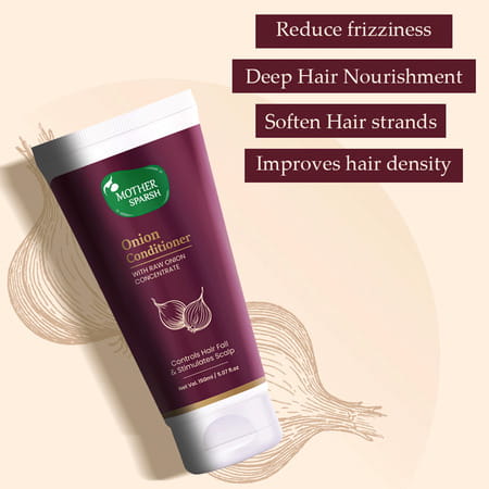 Mother Sparsh Onion Hair Conditioner With Raw Onion Concentrate | Suitable For Women & Men | 75ml
