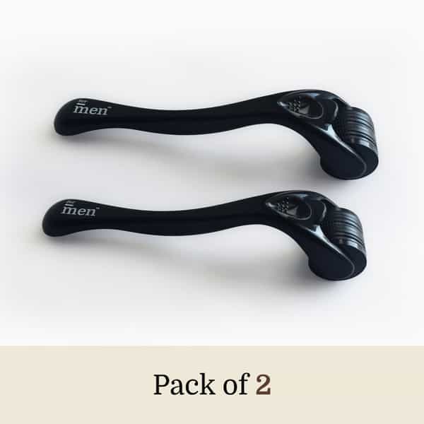 Formen Derma Roller For Hair Growth 540 (0.5 Mm) Titanium Micro-Needles (Pack Of 2)