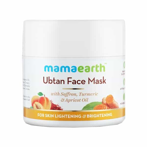 Mamaearth Skin Lightening & Brightening Combo Turmeric & Saffron Ubtan Facemask 100Ml+Facewash-100Ml