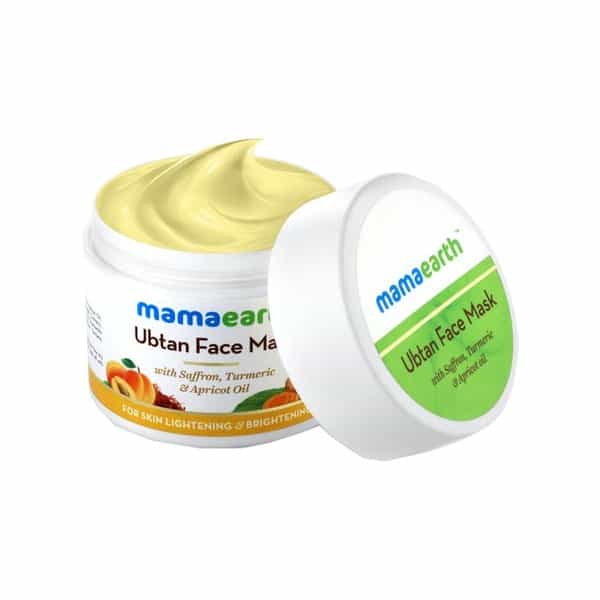 Mamaearth Skin Lightening & Brightening Combo Turmeric & Saffron Ubtan Facemask 100Ml+Facewash-100Ml