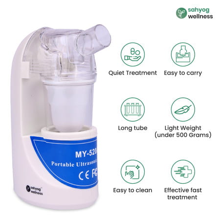 Sahyog Wellness Ultrasonic Nebulizer Machine With Nebulizer Kit Including Children And Adult Masks
