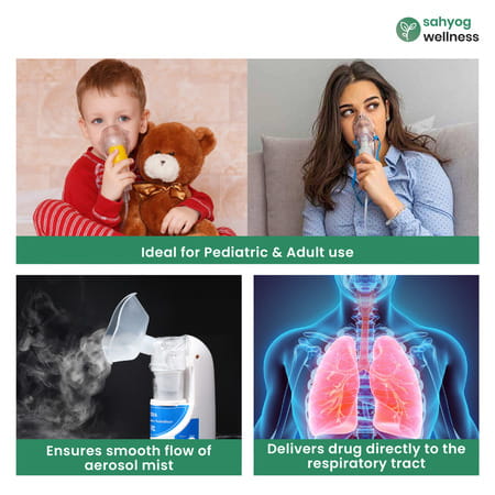 Sahyog Wellness Ultrasonic Nebulizer Machine With Nebulizer Kit Including Children And Adult Masks