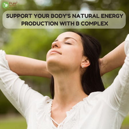 Pure Nutrition Vitamin B-Complex Tablets - 100% Rda For B Vitamins - 60 Veg Capsules