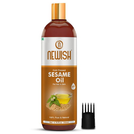Newish Cold Pressed Sesame Oil For Hair Skin And Massage (Til Ka Tel / Til Oil) 200Ml