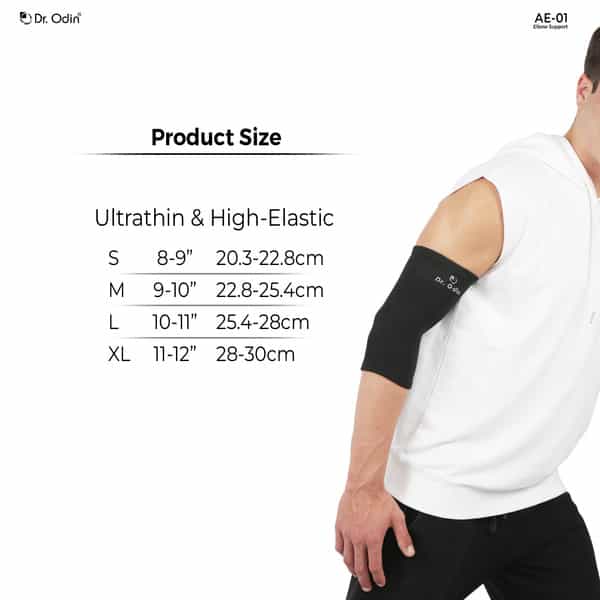 Dr. Odin Ae-01 Premium Elbow Support Exceptional Pain Relief | Contoured Design (Small)