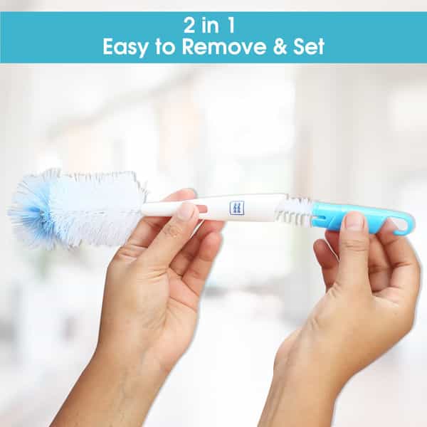 Meemee Bottle And Nipple Cleaning Brush (Blue)