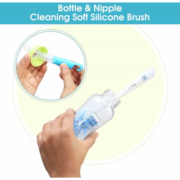 Meemee Bottle And Nipple Cleaning Brush (Blue)