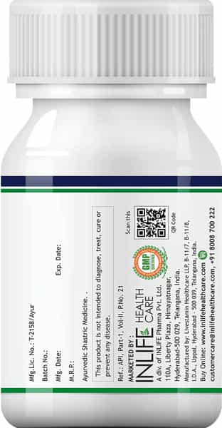 Inlife Bhringraj Extract Supplement For Hair Skin And Nails 500Mg - 60 Vegetarian Capsules