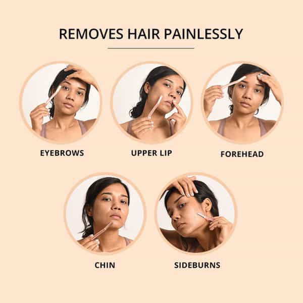Carmesi Facial Razor For Women - For Instant & Painless Hair Removal - Pack Of 3