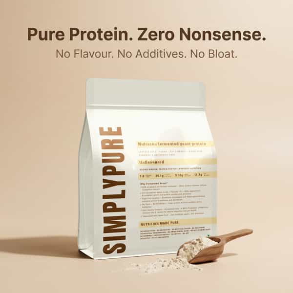 Nutrazen Simplypure Fermented Yeast Protein Powder 1Kg Unflavoured | 25.1G Protein | Pdcaas 1.0
