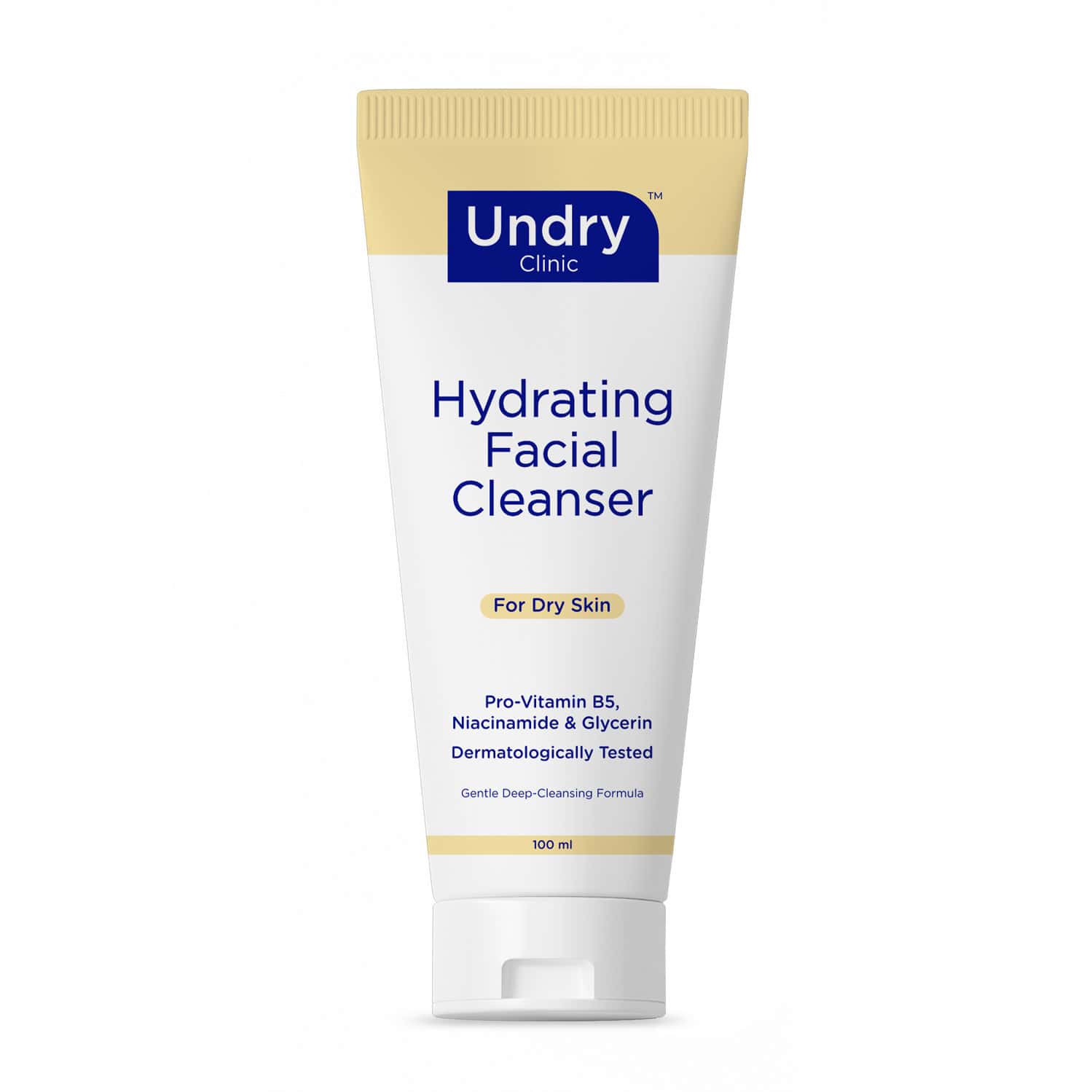 Undry Hydrating Face Wash For Dry Skin (100 Ml) Facewash Cleanser For Face With Niacinamide | Vit B5
