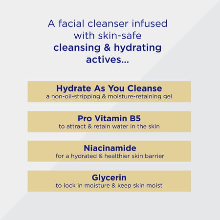 Undry Hydrating Face Wash For Dry Skin (100 Ml) Facewash Cleanser For Face With Niacinamide | Vit B5