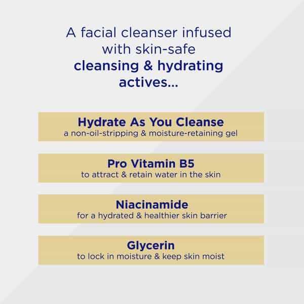 Undry Hydrating Face Wash For Dry Skin (100 Ml) Facewash Cleanser For Face With Niacinamide | Vit B5