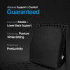 Frido Slim Lumbar Cushion For Back Rest Lumbar Support Back Pain Relieve Improves Posture(Pack Of 2)