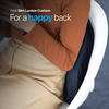 Frido Slim Lumbar Cushion For Back Rest Lumbar Support Back Pain Relieve Improves Posture(Pack Of 2)