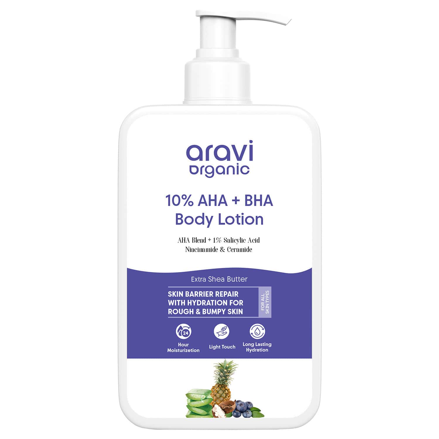 Aravi Organic 10% Aha + 1% Bha Exfoliating Body Lotion - 200ml