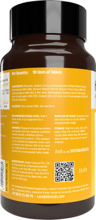 Hk Vitals Calcium + Vitamin D3 Supplement For Women & Men (90 Tablets)