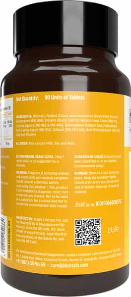 Hk Vitals Calcium + Vitamin D3 Supplement For Women & Men (90 Tablets)