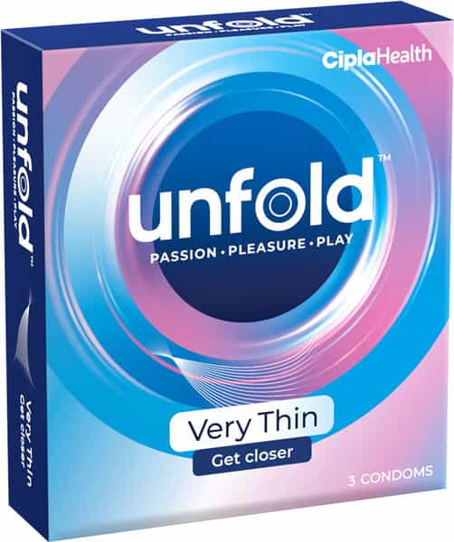 Unfold Very Thin Box Of 3 Condoms