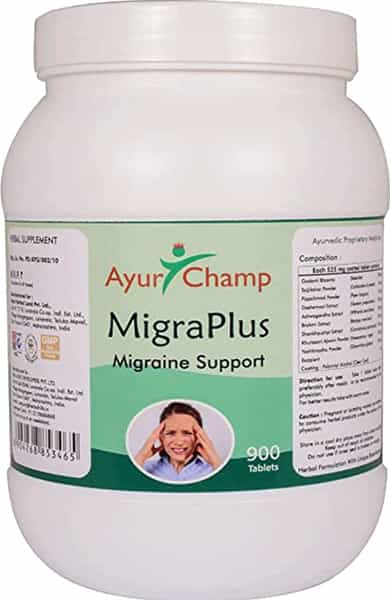 Ayur Champ Migraplus - 900 Tablets Pack Of 4