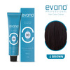 Evano Professional Creme Hair Colour Brown 100g | Ammonia Free | 100% Grey Coverage In 10 Minutes