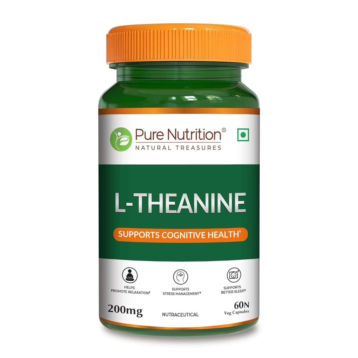 Pure Nutrition L-theanine 200mg - 60 Veg Capsules