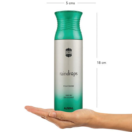 Ajmal Wisal Eau De Parfum 50ml Perfume For Women And Raindrops Femme Deodorant 200ml For Women