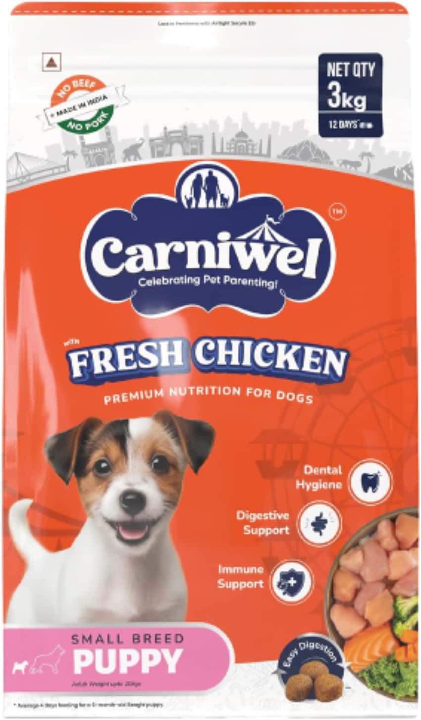 Carniwel Fresh Chicken Puppy Dry Dog Food 3kg | Premium Nutrition | Natural Ingredients