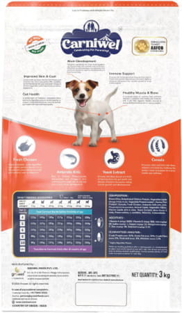 Carniwel Fresh Chicken Puppy Dry Dog Food 3Kg | Premium Nutrition | Natural Ingredients