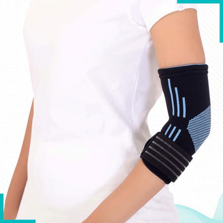 Beatxp Black Color 3d Elbow Support For Gym (1 Pair) In (Small) Size