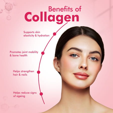 Dr. Morepen Skin Collagen | Strawberry Watermelon | Powder | Jar 250gm