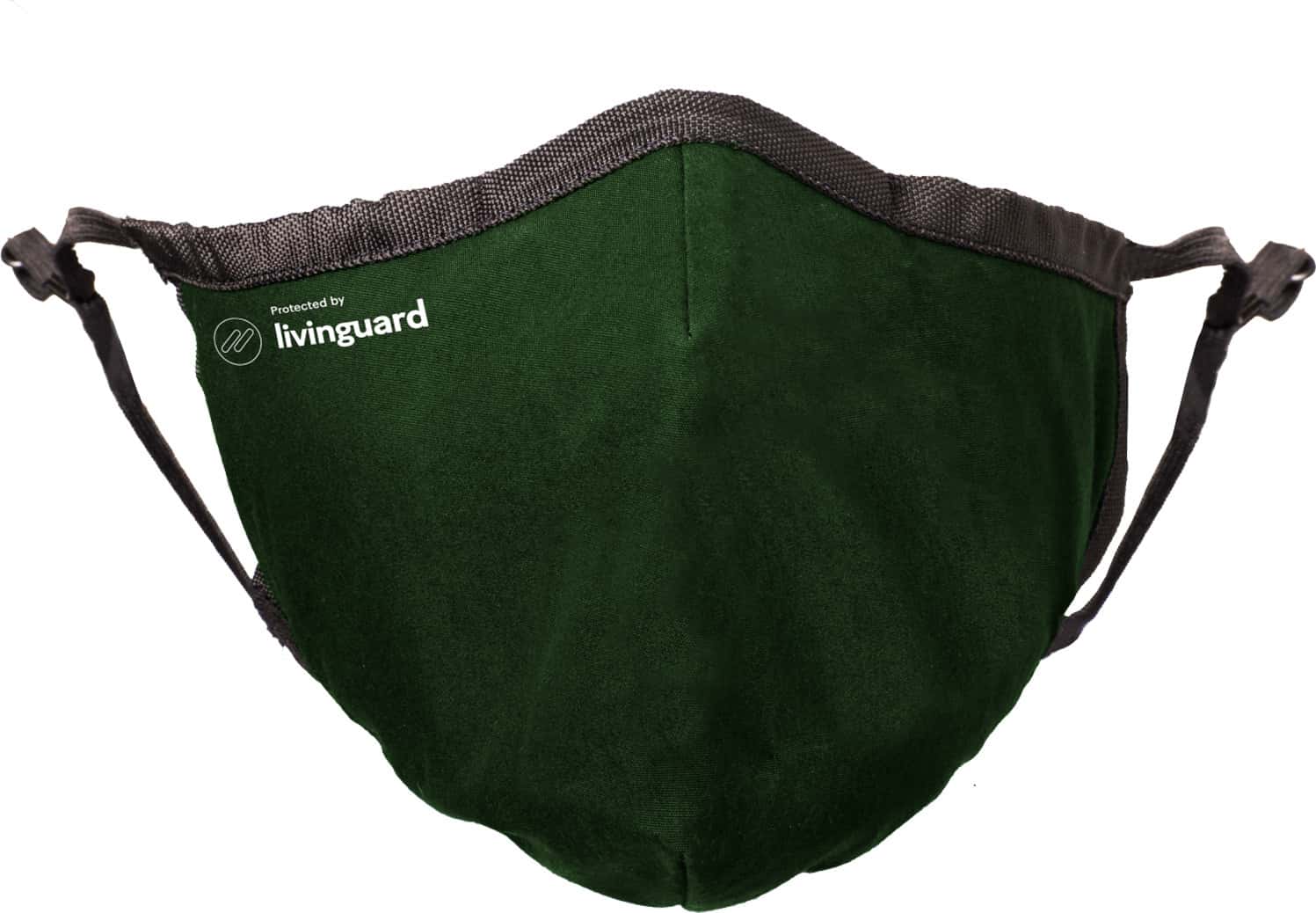 Livinguard Street Mask | 2 Layers| Washable & Reusable | Cotton Face Mask | Large - Olive