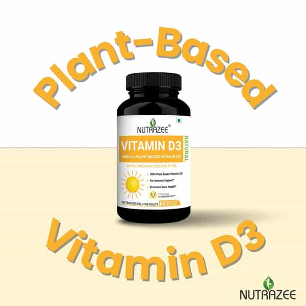 Nutrazee Vegan Vitamin D3 Supplement Plant Based Liquid Filled Capsules 60 Capsules