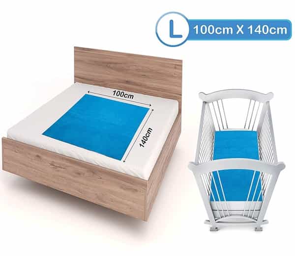 Luvlap Instadry Extra Absorbent Dry Sheet Bed Protector Royal Blue 0M Large 100X140cm