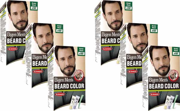 Bigen Men's Beard Color Brown Black B102 40G (Pack Of 6)