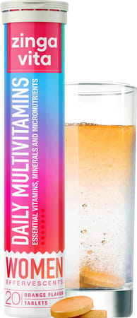 Zingavita Daily Multivitamins For Women Sugar Free 20 Fizzy Effervescent Tablets