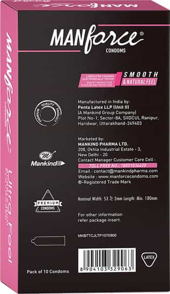 Manforce Ultra Feel Bubblegum Flavoured Box Of 10 Condoms