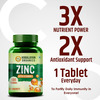 Himalayan Organics Zinc With Vitamin C | 2x Immunity | Bottle | 120 Tablets