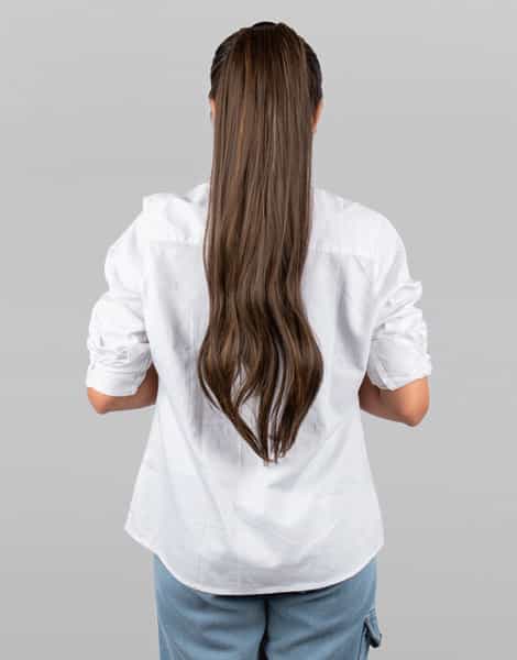 Streak Street Straight Mix Brown Ponytail