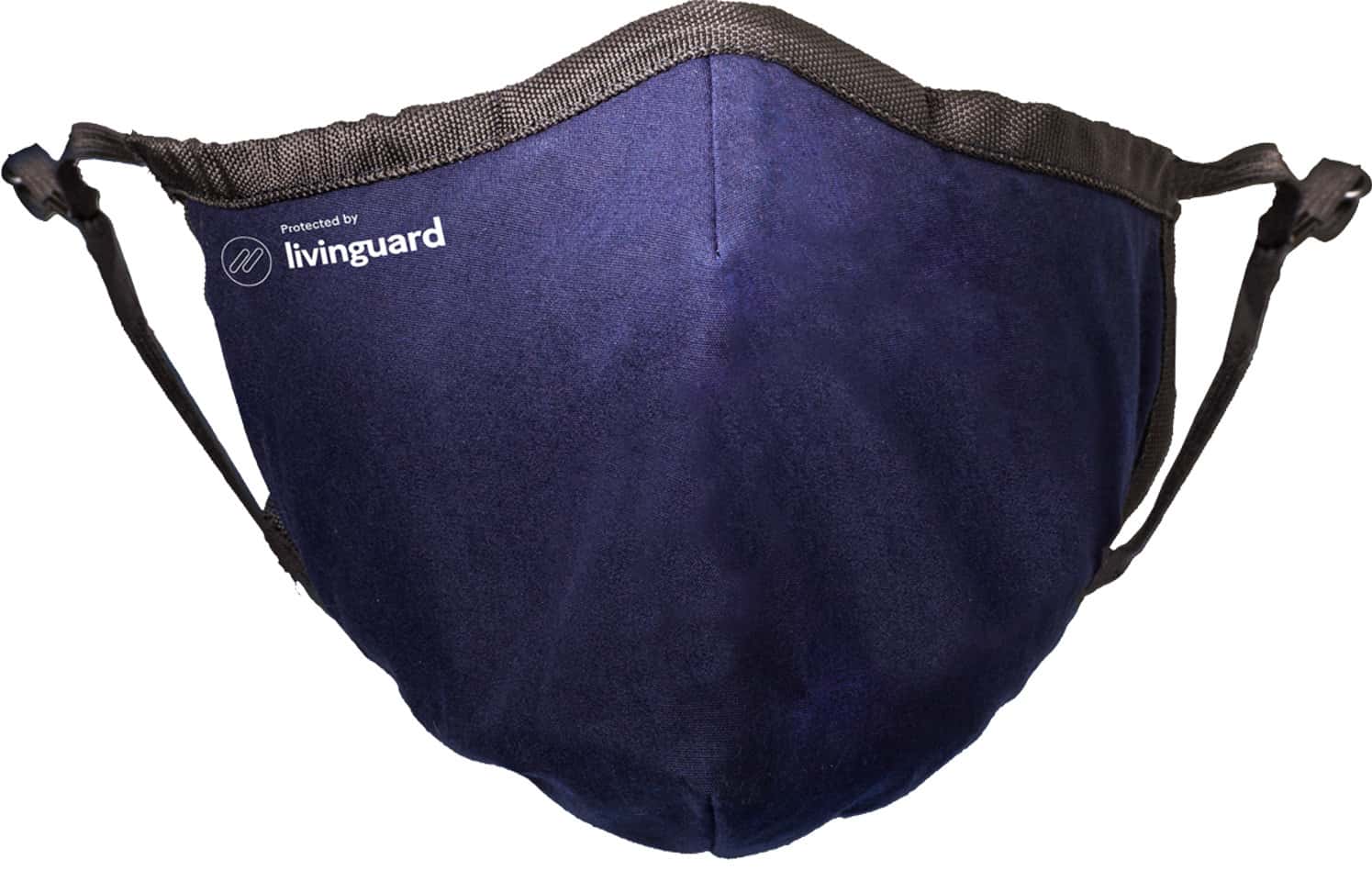Livinguard Street Mask | 2 Layers | Non-Toxic & Safe | Cotton Face Mask | Large - Bombay Blue