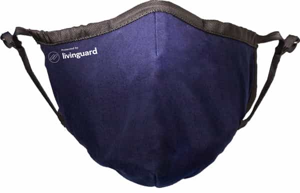 Livinguard Street Mask | 2 Layers | Non-Toxic & Safe | Cotton Face Mask | Large - Bombay Blue